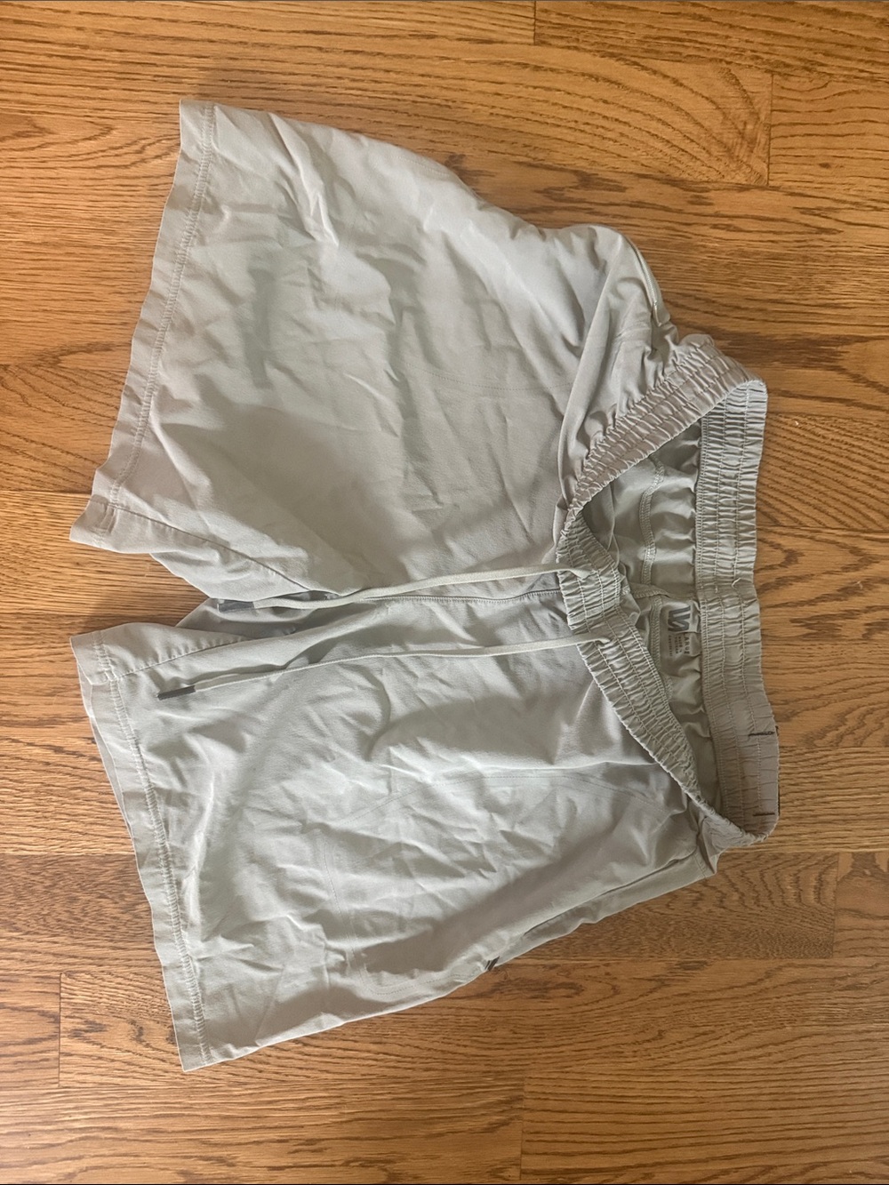 Light Gray Athletic Drawstring Shorts